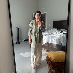 Abercrombie Oversized Corduroy Shirt in olive